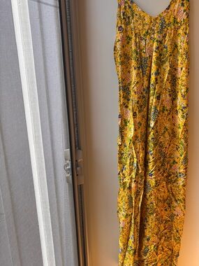 Old Navy- Yellow Floral Maxi Dress  - Bright Botanical Print-L - NWT